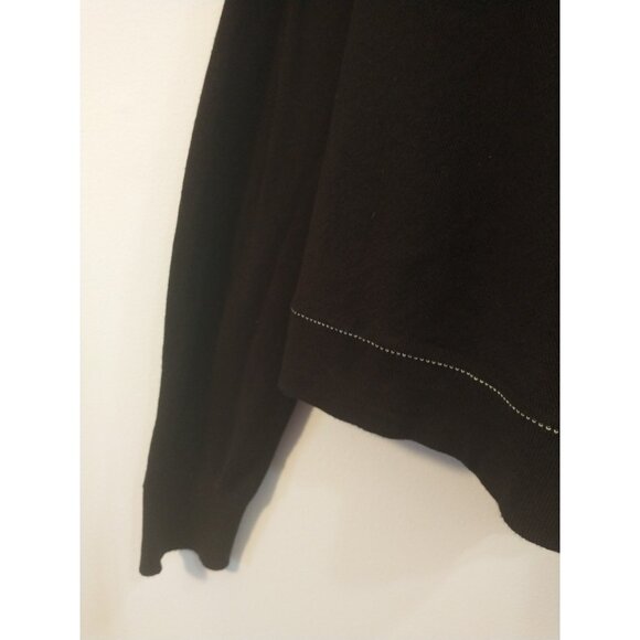 CAbi Winsome Open Front Cardigan Sweater Black Long Sleeve Cotton Blend - XL - Picture 2 of 9